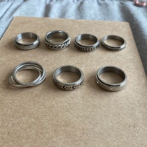 Set of 7 fidget rings